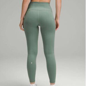 Lululemon Wunder Train High-Rise Tight Pockets 25" NWT Size 10 Grey Eucalyptus